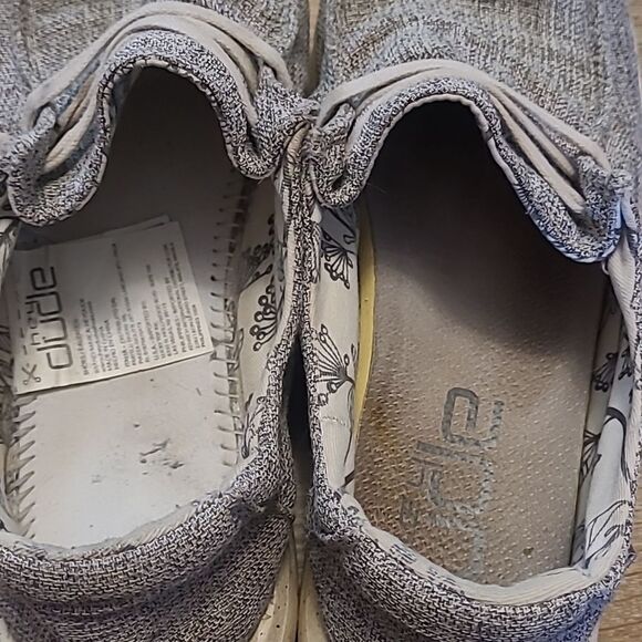 Hey dude size 7 Wendy shoes linen gray boho slip on comfy cozy y2k - Picture 6 of 14